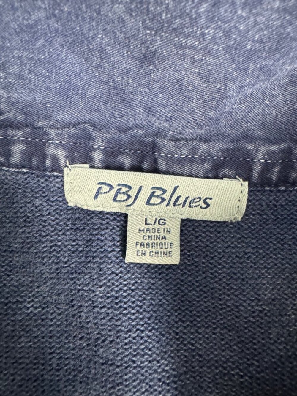 Blue Sleeveless Vest With Hood PBJ Blues L Casual Zip Front Drawstring Pocket - Picture 2 of 15